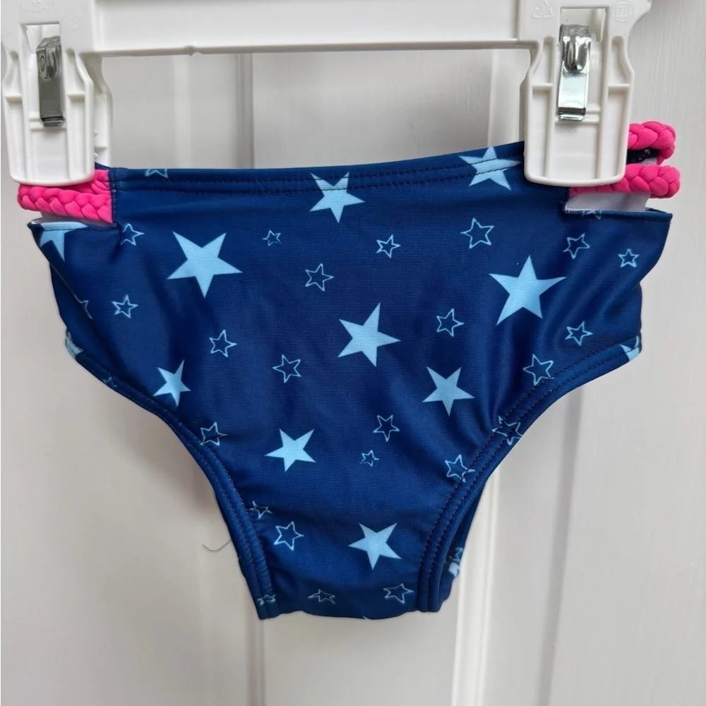 NWOT Disney 2T Girls Blue & Pink Star Bikini Bathing suit Bottom